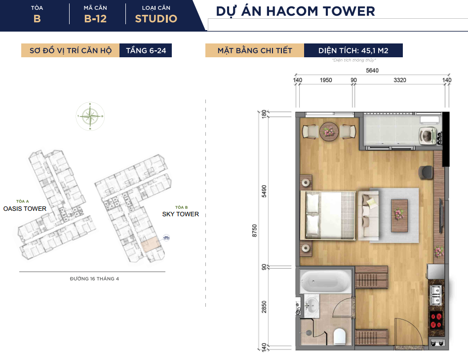 căn hộ b12 hacom tower