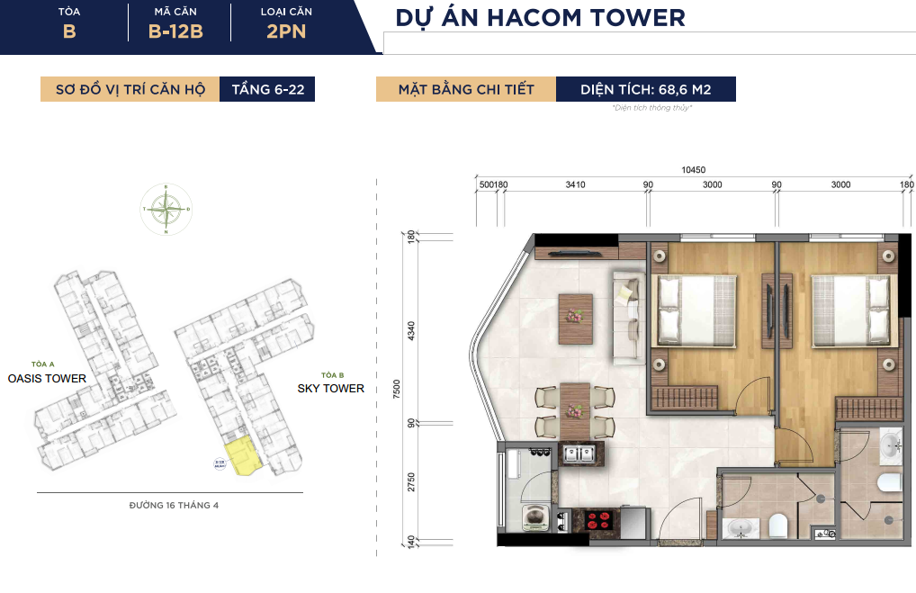 căn hộ b12A hacom tower